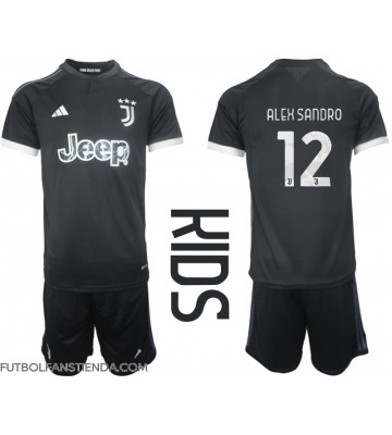Juventus Alex Sandro #12 Tercera Equipación Niños 2023-24 Manga Corta (+ Pantalones cortos)